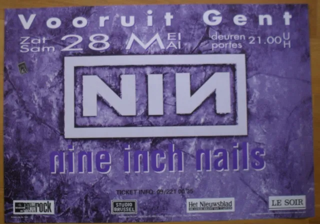 NIN NINE INCH NAILS original concert poster '94 NIN