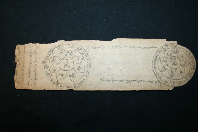 Vintage Mongolian Tibetan Buddhist Tantric Amulet Astrology Mongolia #12-036