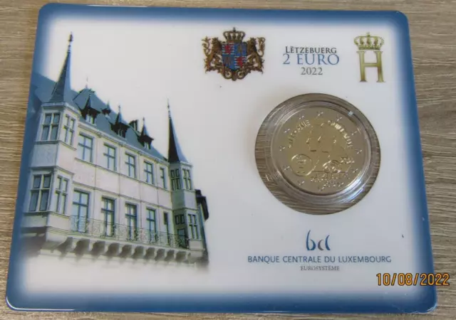 Original Coincard 2 euro Luxemburg 2022  10 Jahre Hochzeit