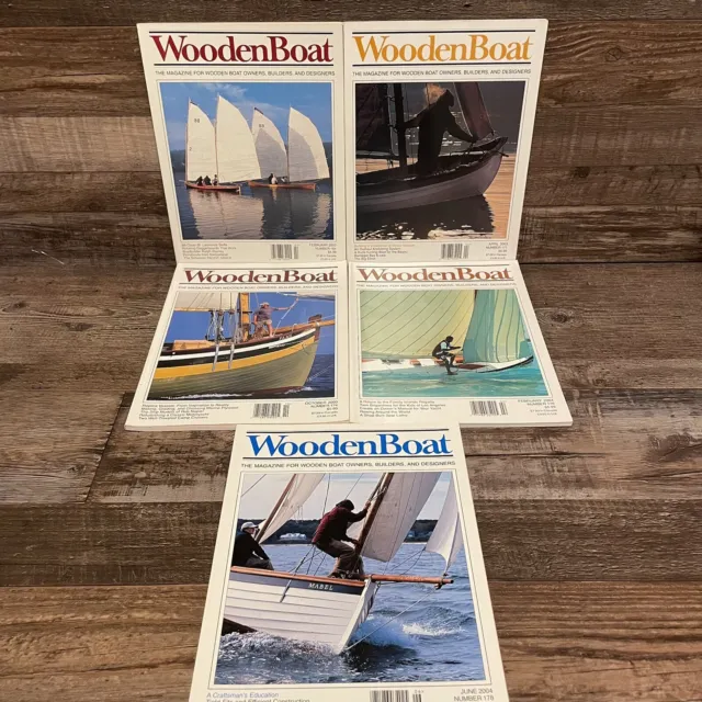 Wooden Boat Magazine 2002-2004 Lot Of 5 Boat Owners Builders And Designers