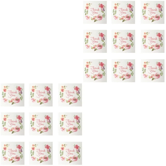 100 pcs Merci Enveloppes Merci Cartes Bébé Douche Merci Cartes Cadeau Cartes
