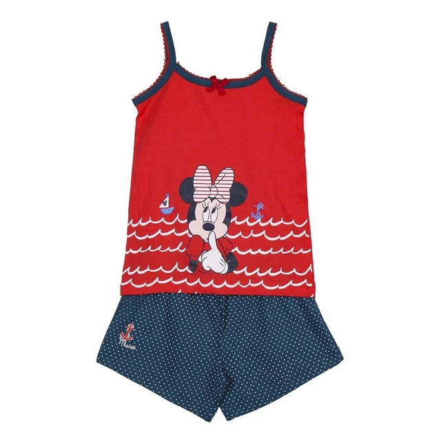 Sommer-Schlafanzug Minnie Mouse Marineblau