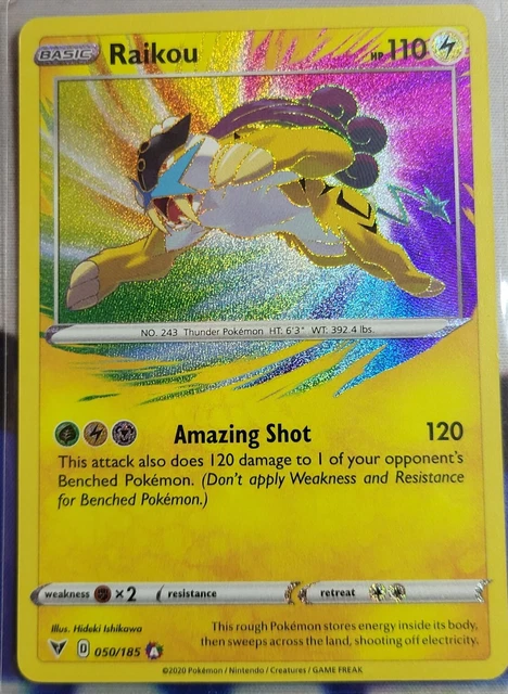 Raikou 050/185 - Vivid Voltage - Amazing Rare Holo Pokemon Card Near Mint