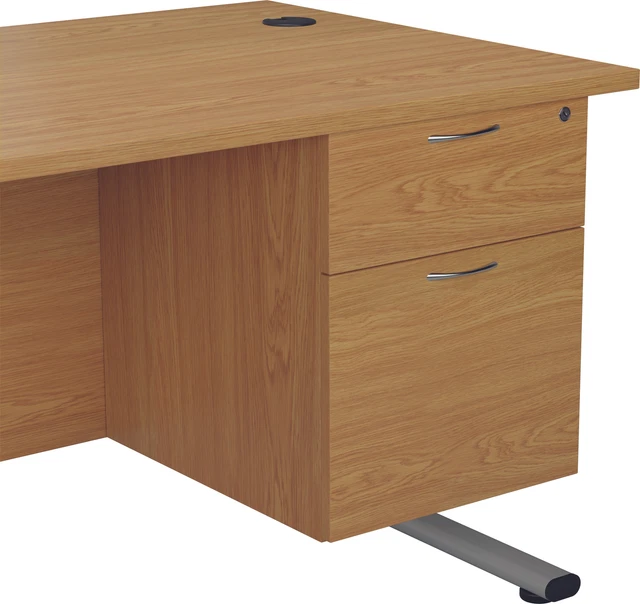 Jemini 655 Fixed Pedestal 2 Drawer Nova Oak KF74415