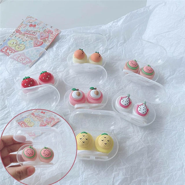 Peach Color Contact Len e  Ca e Cute Strawberry Pineapple Watermelon Women