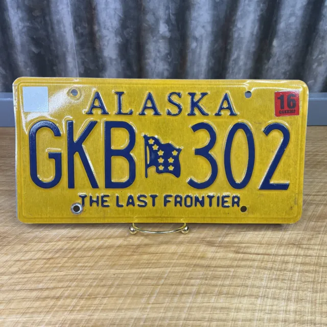 Alaska State License Plate Tag Man Cave Decoration Craft Expired 2016 GKB302