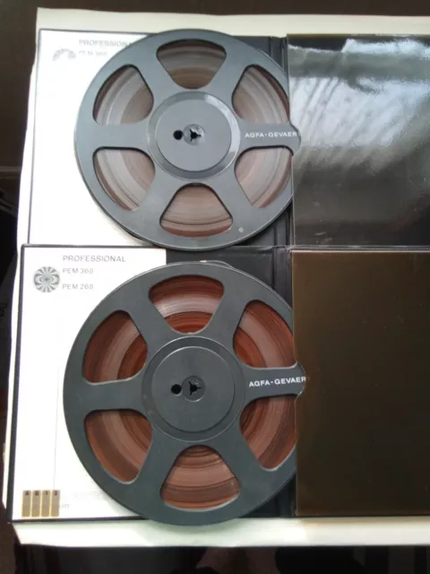 4 x Agfa Professional Pem 368 And 268 Metal Reel To Reel With Tapes Gevaert