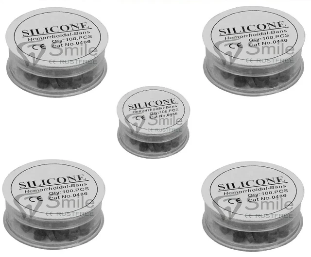 Hemorrhoid Suction Ligator Straight Angle & 100 Latex Bands Surgical