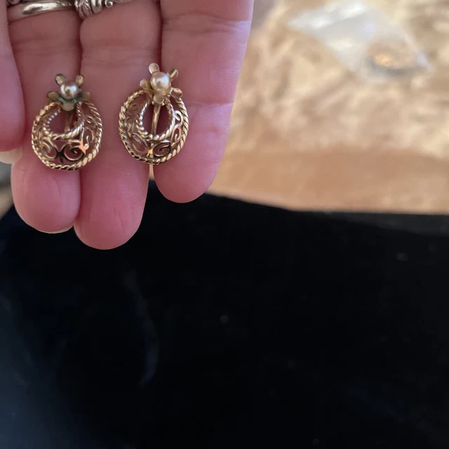 Vintage Van Dell 1/20 12K GF Screw Back Earrings