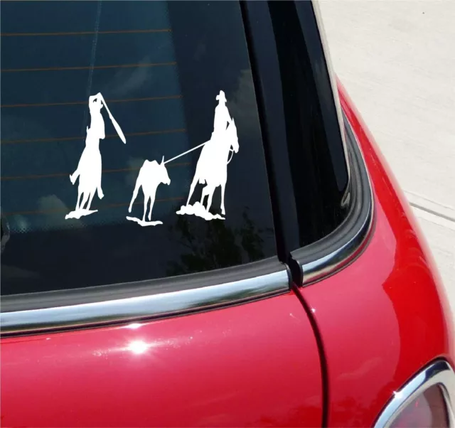 Team Rope Roping Rope Rodeo Horse Cowboy Graphic Decal Sticker Art Car Wall