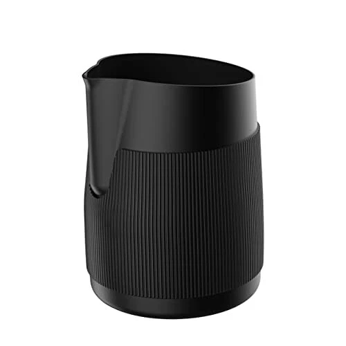 Handleless Milk Pitcher - Espresso Steaming Pitcher with Round Spout...