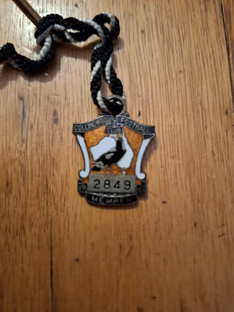 VFL AFL 1964 Collingwood Magpies Club Member Badge / Medallion Grand Final