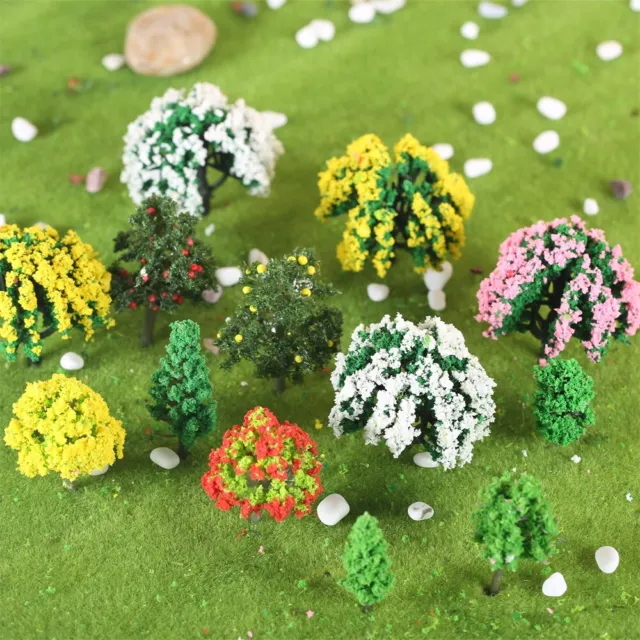 60×Model Mini Trees Artificial Mixed Fairy Garden Accessories Outdoors Scenery