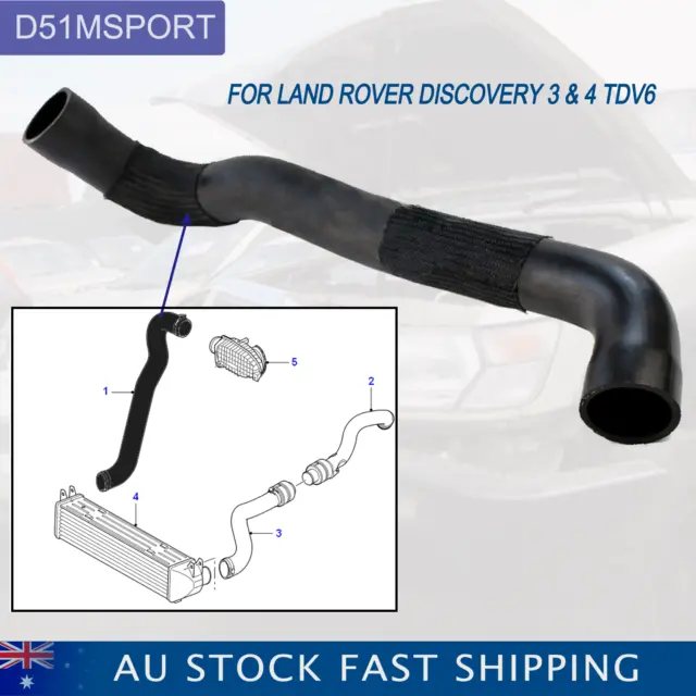 Intercooler Hose Pipe for Land Rover Discovery 3 & 4 TDV6 2.7l Diesel PNH500025