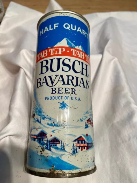 Tab Top Beer Can Empty Zip Dog Bone Busch Bavarian 16Oz 145-26 Tampa Florida