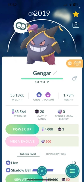 Shiny Gengar wearing Halloween costume - Trade - Read Description Shiny Gengar wearing Halloween costume - Trade - Read Description