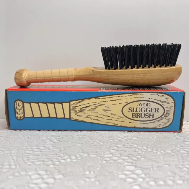 Avon Slugger Hair Brush Baseball Bat 7" Original Box Made In USA Vintage NOS New