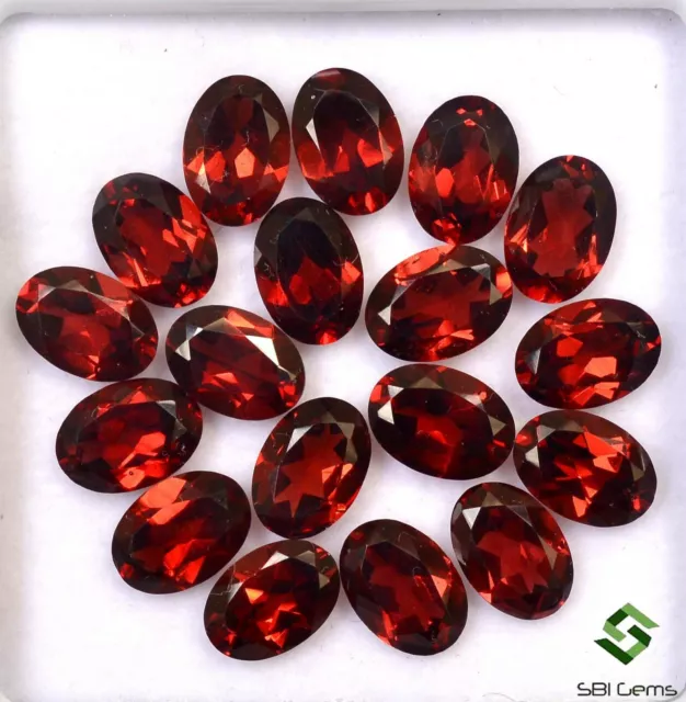 9.02 Cts Natural Red Garnet Oval Cut 7x5 mm Lot 10 Pcs Calibrated Loose Gemstone