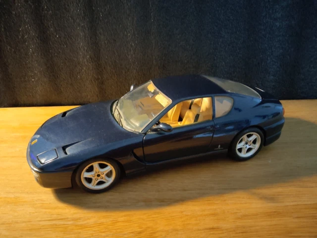 Burago 3036 Ferrari 456GT 1992 Bleue – Échelle 1/18 – Occasion Comme Neuve