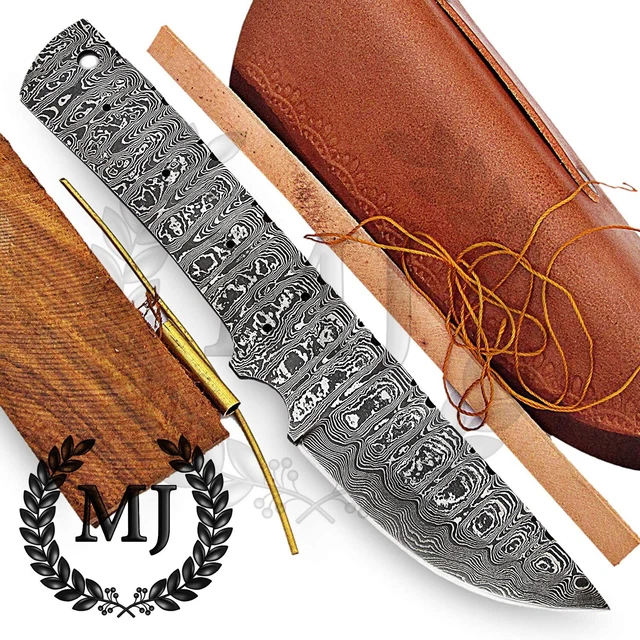 Custom Handmade Hand Forged Damascus Steel Hunting Skinning Camping Blade 9 " In