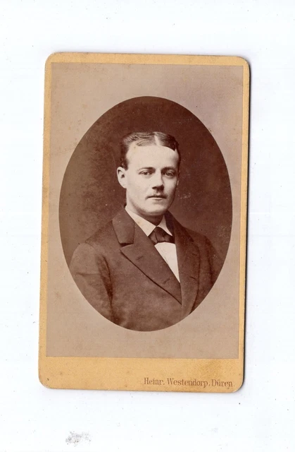 Heinrich Westendorp CDV Foto Herrenportrait - Düren 1870er