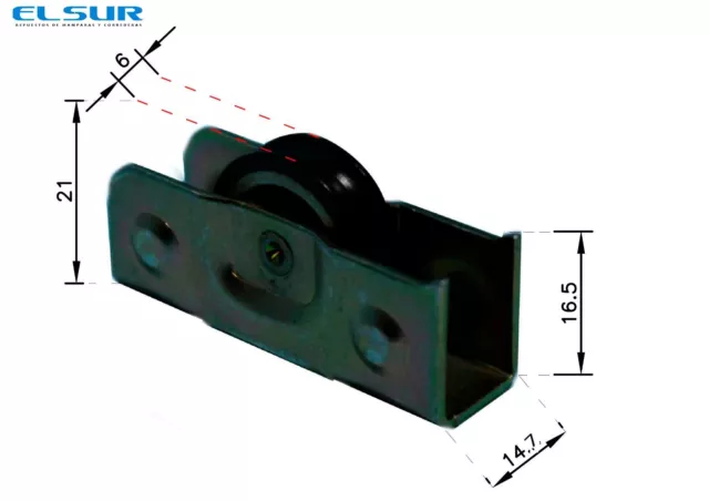 Rodamiento Para Ventanas Y Puertas Correderas Serie Cll Chapa . 4 Unidades