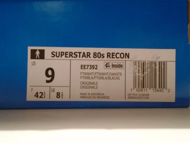 NIB Adidas Originals Superstar 80s Recon Men's Size 9 Leather Shoes   EE7392 3