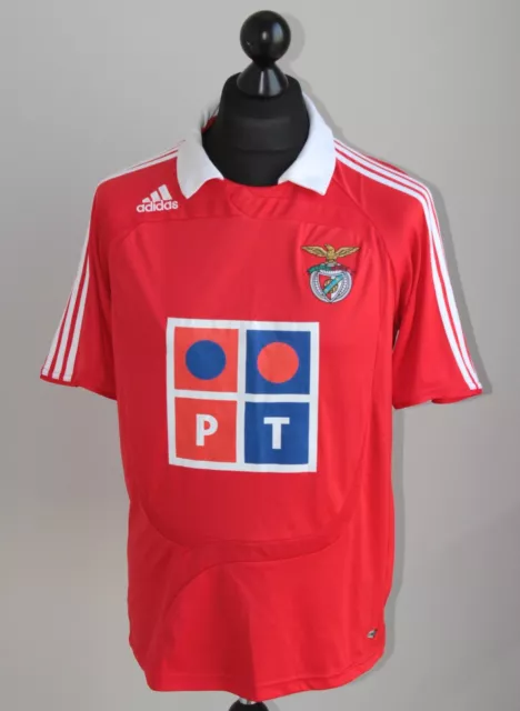 Vintage Benfica Portugal home football shirt 07/08 Adidas Size KIDS XL