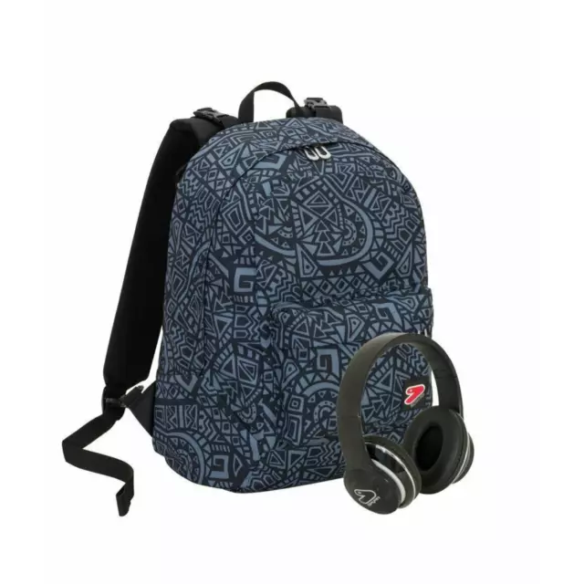 Zaino Scuola SEVEN Reversibile THE DOUBLE MAZE BOY BLUE WIRELESS omaggio