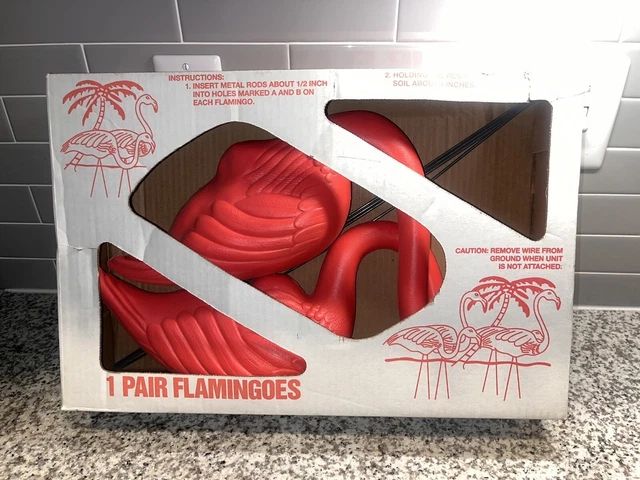 Vintage 1996 The Original Pink Flamingos Union Products Don Featherstone NISB!