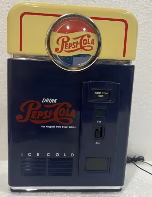 Pepsi Cola Ice Cold 1998 AM-FM Radio Vintage Vending Machine