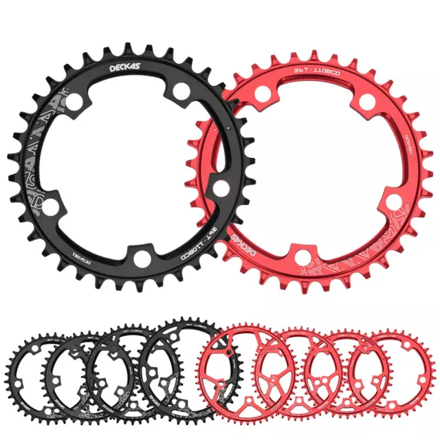 DECKAS 110BCD Narrow Wide Chainring Round MTB Bike Al Alloy Chain Wheel 36-54T