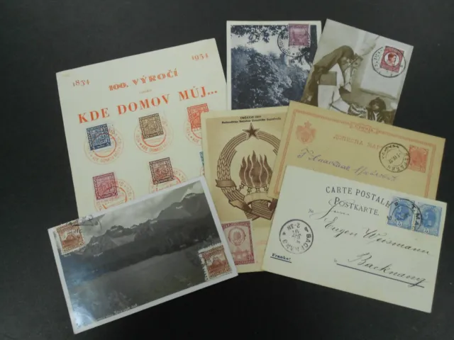 7 better different post cards from Romania, Czechoslovakia, Serbia, Jugoslavia!