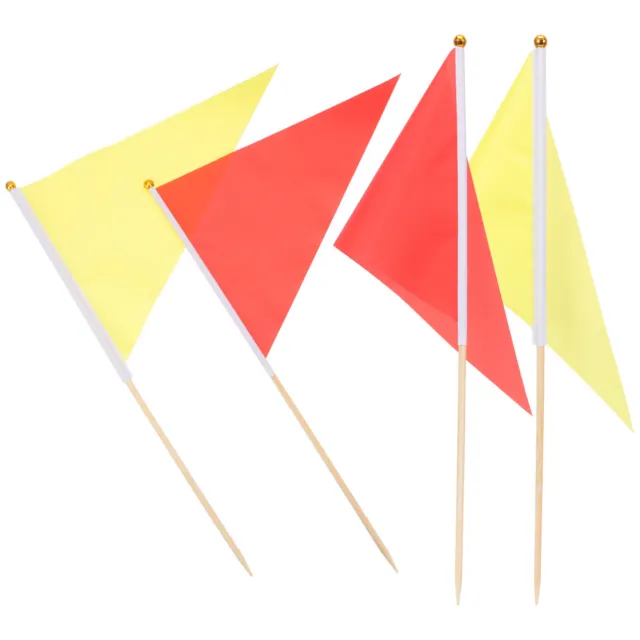 10pcs Marking Flags Red Yellow Yard Stakes Garden Markers Stake Flags
