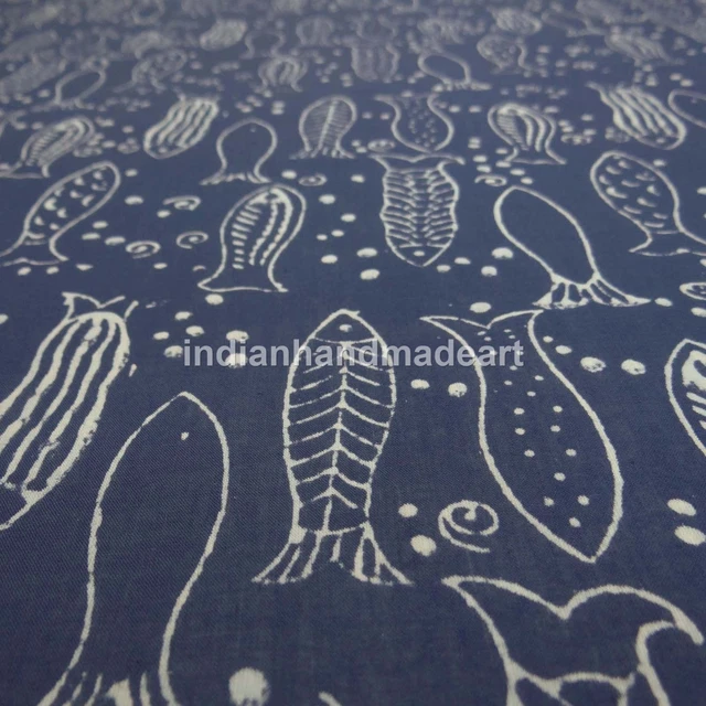 Poisson Bloc Imprimé Handmade 100% Coton Couture Loisirs Créatifs Suit Matériel