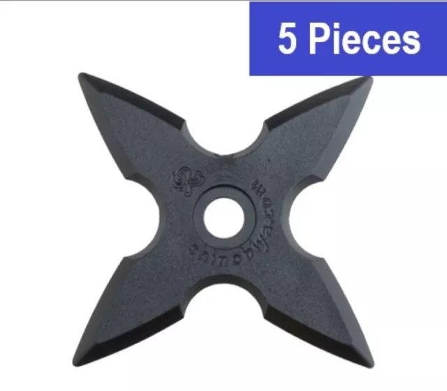 NARUTO Cosplay Ninja Rubber Shuriken/ Throwing Star/ Square/ 5pieces/Black ver.