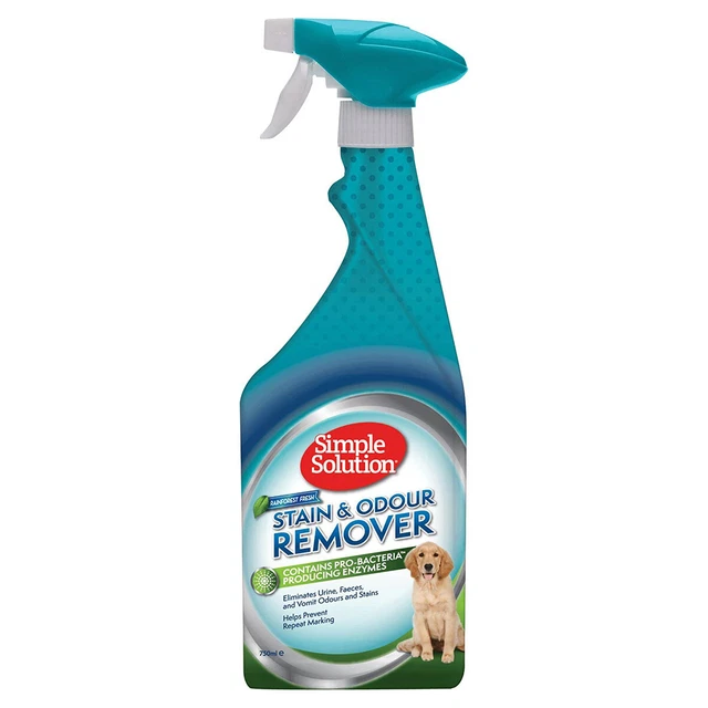 Simple Solution Garrapatas- Y Eliminador Olor Con Regenwaldduft 750ML, Nuevo