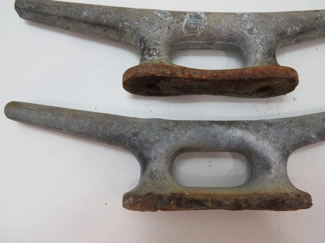 Pair 12 inch Wilcox Crittenden Cast Iron Boat Dock Cleats Door Handles (D4C613B) 4