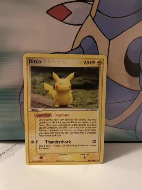 Ditto 63/113 2005 Ex Delta Species Pikachu Pokemon Trading Card Game Near Mint