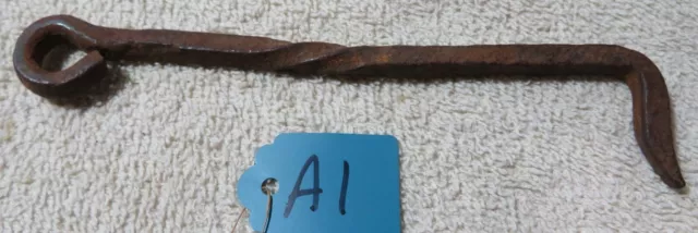 Antique/Vintage 6 Inch Hand Forged Twisted Gate, Door, Shed, Hook, Lock, Latch 2