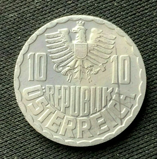 1970 Austria 10 Groschen Coin PROOF    Aluminum World Coin        #C155 2