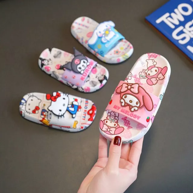 Sanrio Child Slippers Summer Cinnamonll Hello Kitty Melody Cartoon Print Girls