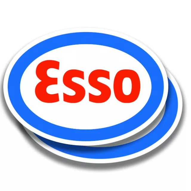 ESSO OIL GAS DECAL Vintage Style 2 Stickers Bogo Car Bumper Truck 2 For 1