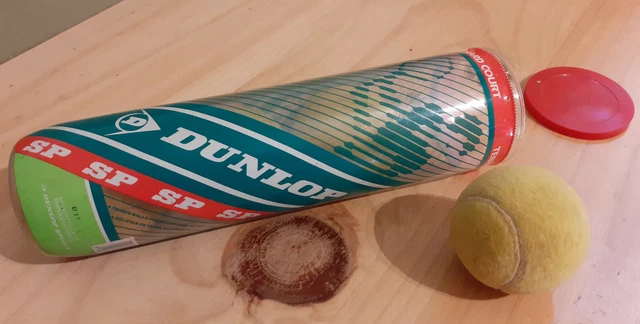 Ancienne Boîte De Balles De Tennis Dunlop Vintage Scellée NOS