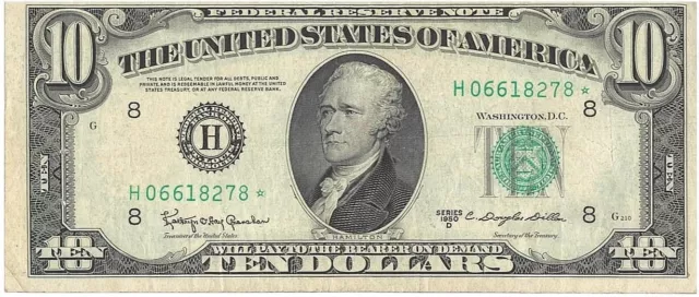 Series 1950D Ten Dollar Federal Reserve***ERROR***Note