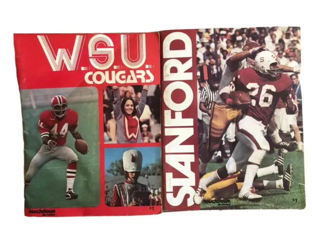 USC Trojans Lot Of 2 1973 Touchdown Illustrated Programs Magazine Stanford WSU