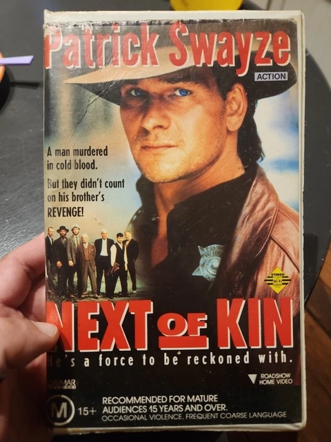 NEXT OF KIN VHS VIDEO TAPE 80s CLAMSHELL PATRICK SWAYZE HELEN HUNT A1 ...