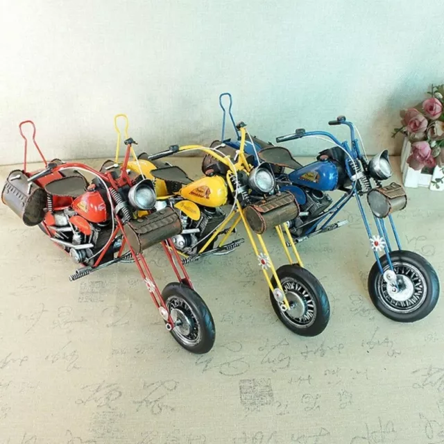 Retro Iron Art Motorcycle Model Retro Metal Handicrafts Home Office Bar Decor