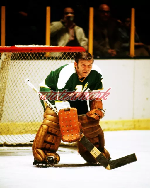 NHL Minnesota North Stars Goalie Gump Worsley Game Action Color 8 X 10 Photo