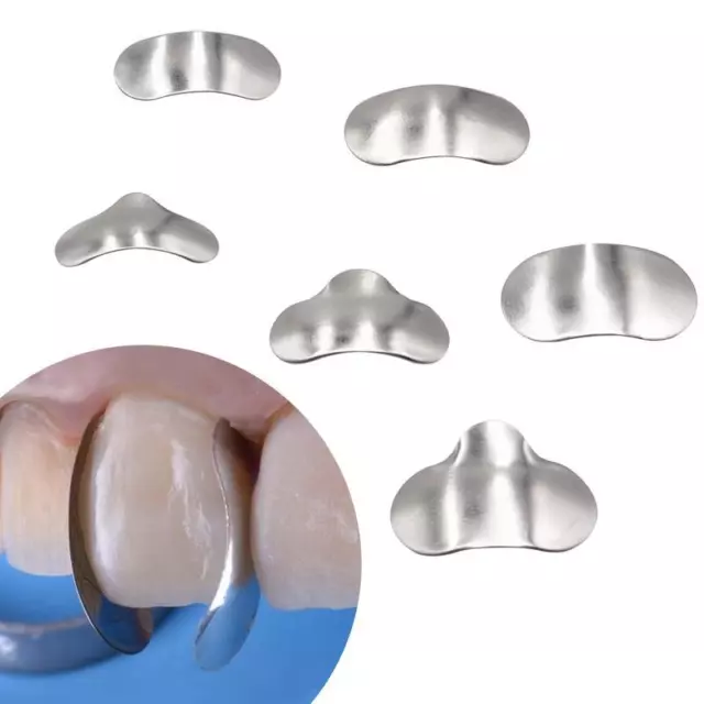 100x Matrices Dentales Bandas de matriz de metal contorneadas se Dentista